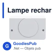 Lampe rechargeable avec détecteur en ABS recyclé Ari - Miniature 8