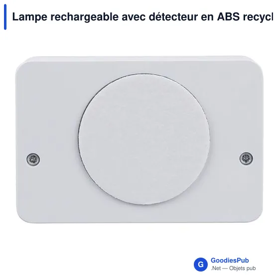 Lampe rechargeable avec détecteur en ABS recyclé Ari - Image 8