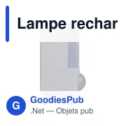 Lampe rechargeable avec détecteur en ABS recyclé Ari - Miniature 9