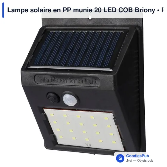 Lampe solaire personnalisable avec logo - 20 LED COB Briony - Image 2
