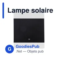 Lampe solaire personnalisable avec logo - 20 LED COB Briony - Miniature 3