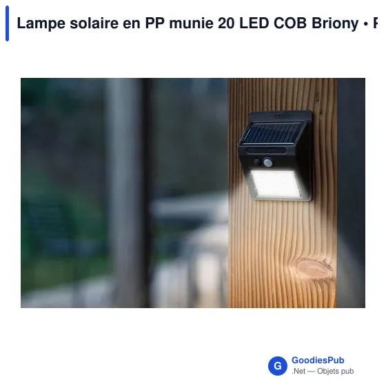 Lampe solaire personnalisable avec logo - 20 LED COB Briony - Image 6