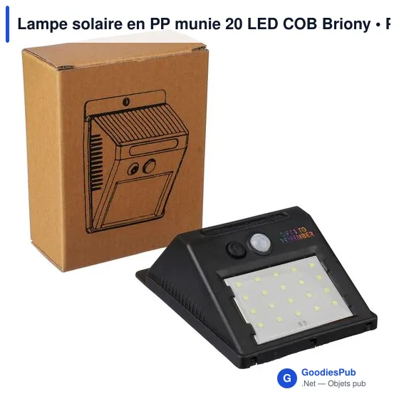 Lampe solaire personnalisable avec logo - 20 LED COB Briony - Image 7