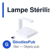 Lampe stérilisateur UV personnalisable avec chargeur sans fil - Blayavec logo - Miniature 1