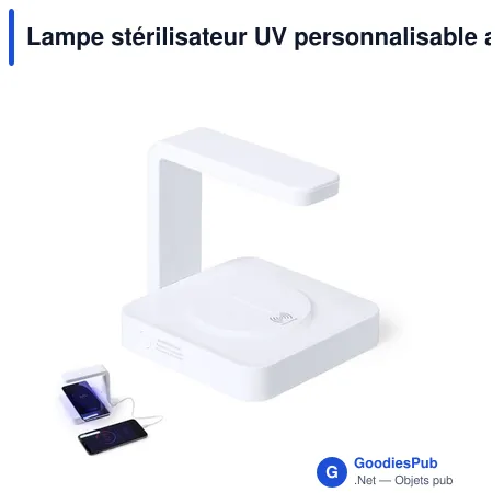 Lampe stérilisateur UV personnalisable avec chargeur sans fil - Blayavec logo