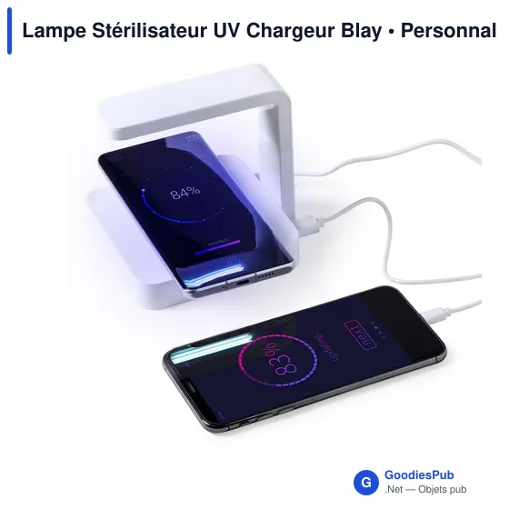 Lampe stérilisateur UV personnalisable avec chargeur sans fil - Blayavec logo - Image 6