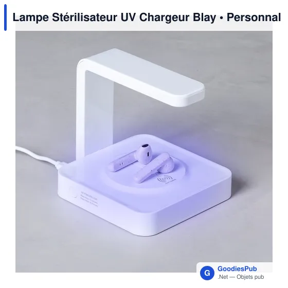 Lampe stérilisateur UV personnalisable avec chargeur sans fil - Blayavec logo - Image 9