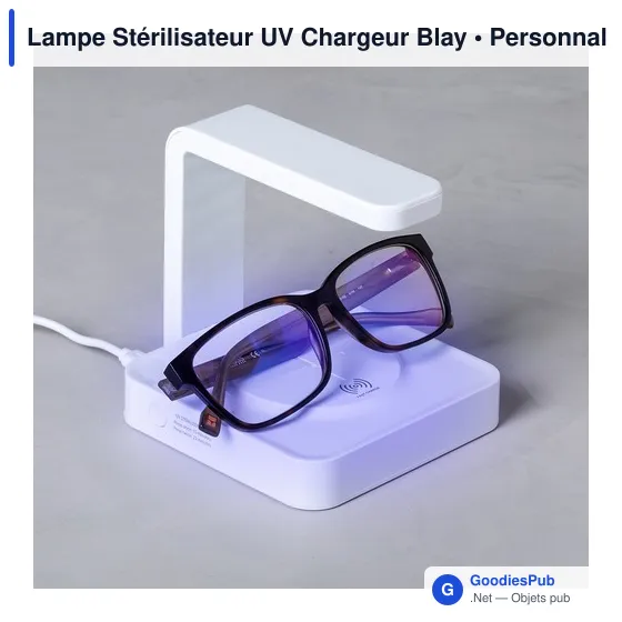 Lampe stérilisateur UV personnalisable avec chargeur sans fil - Blayavec logo - Image 10