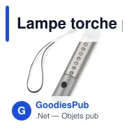 Lampe torche personnalisable 5 + 8 LED aimantée avec logo - Aluminium - Miniature 2