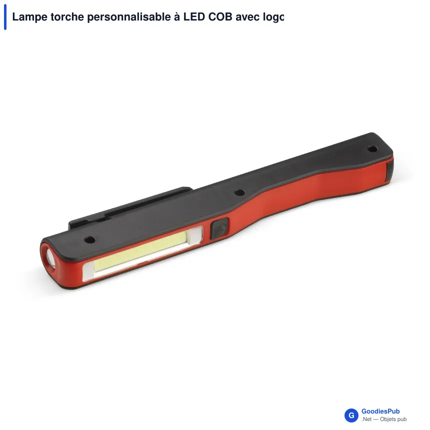 Lampe torche personnalisable à LED COB avec logo - COB - Image 4