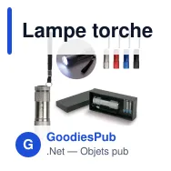 Lampe torche LED personnalisable en aluminium avec logo - Compacte - Miniature 1