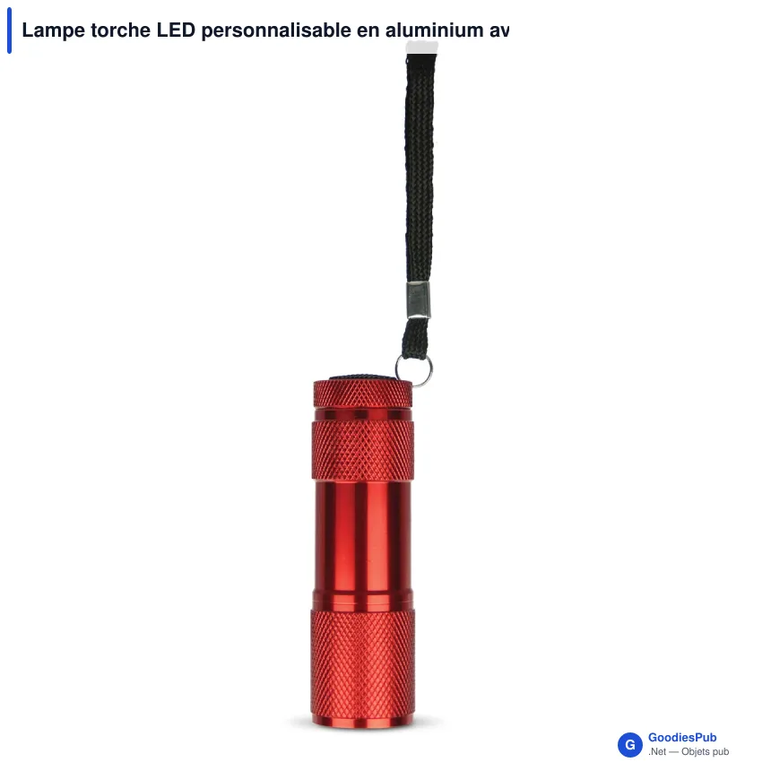 Lampe torche LED personnalisable en aluminium avec logo - Compacte - Image 4
