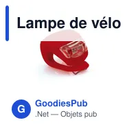 Lampe de vélo personnalisable avec logo | John - Miniature 1