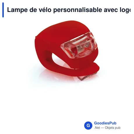 Lampe de vélo personnalisable avec logo | John