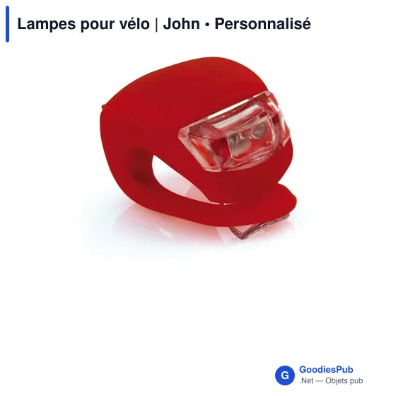 Lampe de vélo personnalisable avec logo | John - Image 1