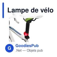 Lampe de vélo personnalisable avec logo | John - Miniature 2