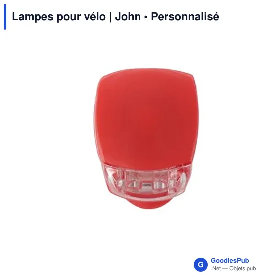 Lampe de vélo personnalisable avec logo | John - Image 3