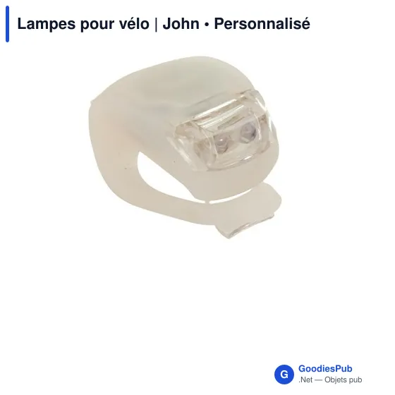 Lampe de vélo personnalisable avec logo | John - Image 4