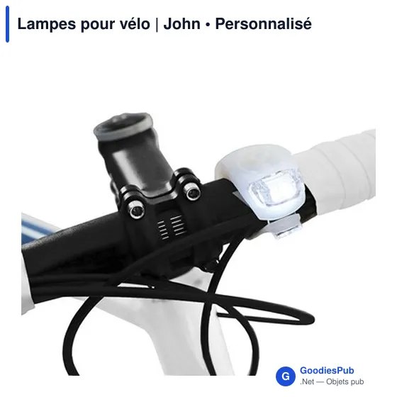 Lampe de vélo personnalisable avec logo | John - Image 5