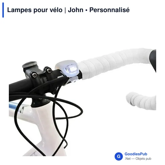 Lampe de vélo personnalisable avec logo | John - Image 6