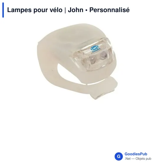 Lampe de vélo personnalisable avec logo | John - Image 7