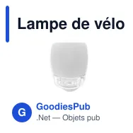 Lampe de vélo personnalisable avec logo | John - Miniature 8