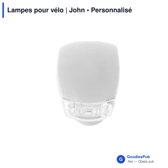 Lampe de vélo personnalisable avec logo | John - Image 8