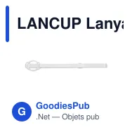 LANCUP Lanyard porte-gobelet 6cm - Miniature 10