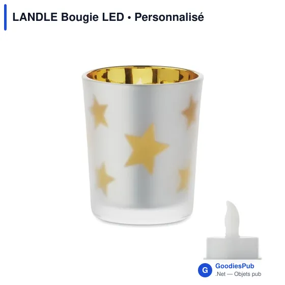 Bougie LED personnalisable avec logo - LANDLE - Image 1