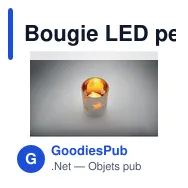 Bougie LED personnalisable avec logo - LANDLE - Miniature 3