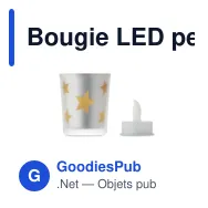 Bougie LED personnalisable avec logo - LANDLE - Miniature 5