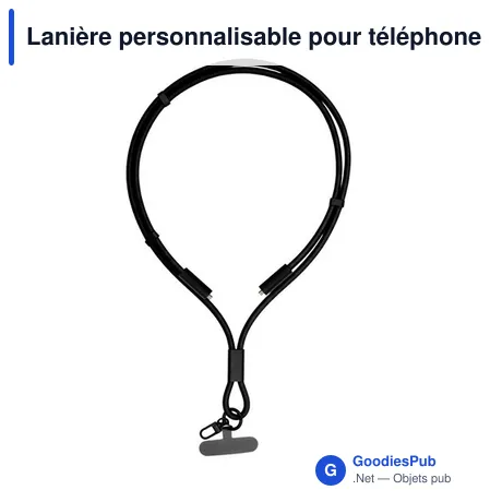 Lanière personnalisable pour téléphone avec logo | Bassam