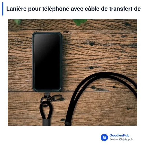 Lanière personnalisable pour téléphone avec logo | Bassam - Image 2