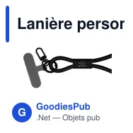 Lanière personnalisable pour téléphone avec logo | Bassam - Miniature 5