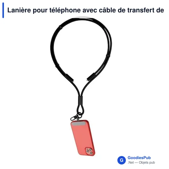Lanière personnalisable pour téléphone avec logo | Bassam - Image 7