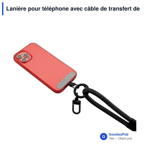 Lanière personnalisable pour téléphone avec logo | Bassam - Image 8