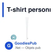 T-shirt personnalisable avec logo pour entreprises - Modèle Lyra - Miniature 1