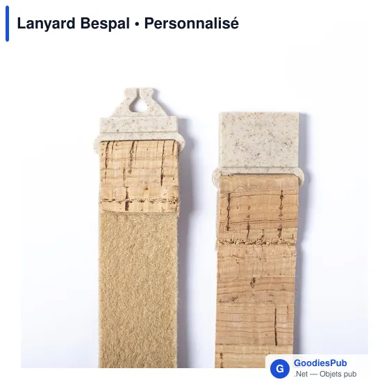 Lanyard personnalisable en liège avec logo - Lanyard Bespal - Image 3