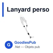 Lanyard personnalisable avec logo pour événements professionnels - Miniature 4