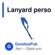 Lanyard personnalisable avec logo pour événements professionnels - Miniature 7