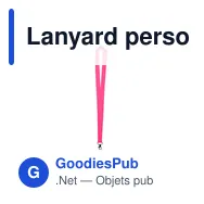 Lanyard personnalisable en polyester avec logo - Lanyard Cofmil - Miniature 1