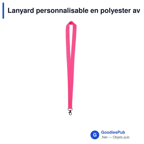 Lanyard personnalisable en polyester avec logo - Lanyard Cofmil