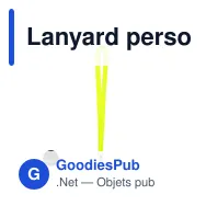 Lanyard personnalisable en polyester avec logo - Lanyard Cofmil - Miniature 2