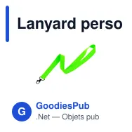 Lanyard personnalisable en polyester avec logo - Lanyard Cofmil - Miniature 3