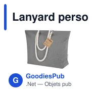 Lanyard personnalisable en polyester avec logo - Lanyard Cofmil - Miniature 8