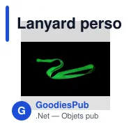 Lanyard personnalisable en polyester avec logo - Lanyard Cofmil - Miniature 10