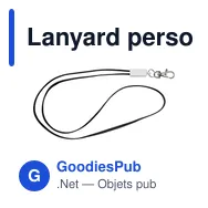 Lanyard personnalisable avec prise USB pour logo - Marguerite - Miniature 1