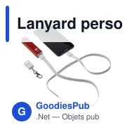 Lanyard personnalisable avec prise USB pour logo - Marguerite - Miniature 5