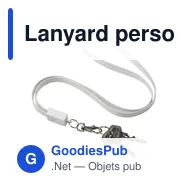 Lanyard personnalisable avec prise USB pour logo - Marguerite - Miniature 6