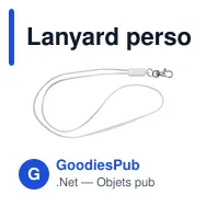 Lanyard personnalisable avec prise USB pour logo - Marguerite - Miniature 9